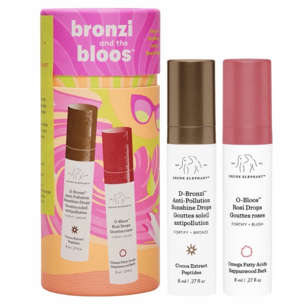 Drunk Elephant Bronzi and the Bloos Travel Duo D-Bronzi O-Bloos New